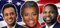 Composite headshot photo of Vivek Ramaswamy, Winsome Earle-Sears and Byron Donalds
